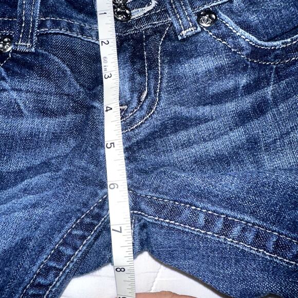 Miss Me Womens Size 25 Embellished Boot Cut JP5002-6R Flap Pocket Denim Jeans - Picture 8 of 9